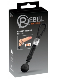 Черное эрекционное лассо с шариком-утяжелителем Heavy Rope - Orion - в Туле купить с доставкой