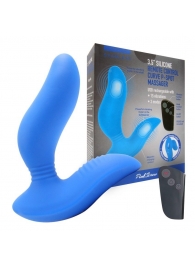 Синий вибромассажер простаты 3,5’’ Remote Control Curve P-spot Massager - 12 см. - Erokay - в Туле купить с доставкой