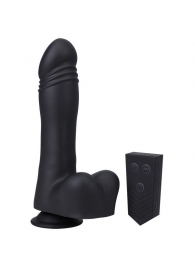 Черная мини-машина на присоске Piston Thruster - Doc Johnson - купить с доставкой в Туле