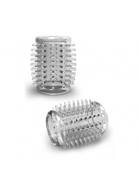 Прозрачная насадка с шипами STAY HARD COCK SLEEVE 01 CLEAR - Blush Novelties - в Туле купить с доставкой