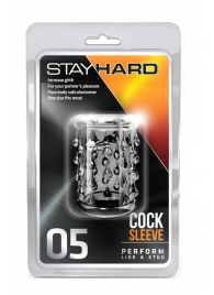 Прозрачная насадка с капельками STAY HARD COCK SLEEVE 05 CLEAR - Blush Novelties - в Туле купить с доставкой