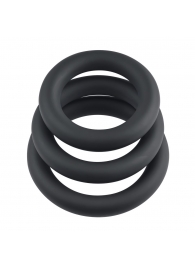 Набор из 3 черных эрекционных колец 3 Ring Circus - Selopa - в Туле купить с доставкой
