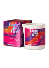 Массажная свеча Light My Fire с ароматом моной - 80 мл. - Love to Love - купить с доставкой в Туле