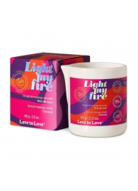 Массажная свеча Light My Fire Coconut с ароматом кокоса - 65 гр. - Love to Love - купить с доставкой в Туле