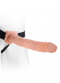 Фаллопротез телесного цвета Hollow Strap-On - 29 см. - Pipedream - купить с доставкой в Туле