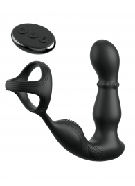 Черный вибростимулятор простаты с кольцом Ass-gasm Slide   Glide - Pipedream - в Туле купить с доставкой