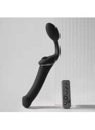 Черный безремневой вибрострапон Strap-On-Me Multi Orgasm Size XL - Strap-on-me - купить с доставкой в Туле