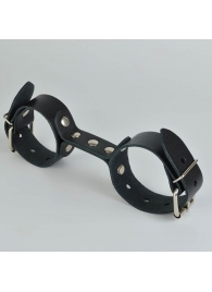 Черные кожаные наручники-фиксатор - Sitabella - купить с доставкой в Туле