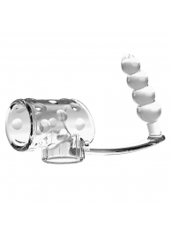 Прозрачная насадка на пенис и мошонку с анальным стимулятором Rilley - Baile - в Туле купить с доставкой