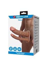 Реалистичная полая насадка на член для двойного проникновения Yairon - 17,5 см. - Baile - купить с доставкой в Туле