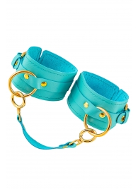 Голубые однослойные кожаные оковы - Pecado - купить с доставкой в Туле