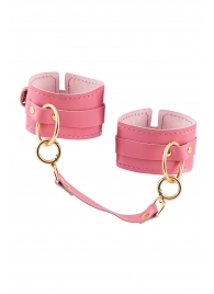 Розовые однослойные кожаные оковы - Pecado - купить с доставкой в Туле