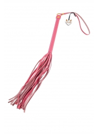 Розовая кожаная плеть - 50 см. - Pecado - купить с доставкой в Туле