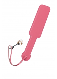 Розовый кожаный пэддл - 37 см. - Pecado - купить с доставкой в Туле