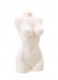 Белая интерьерная свеча в форме женского торса - 850 гр. - Pecado - купить с доставкой в Туле