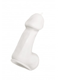 Белая свеча в форме пениса - 47 гр. - Pecado - купить с доставкой в Туле
