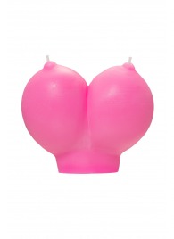 Розовая свеча «Сиськи» - 150 гр. - Pecado - купить с доставкой в Туле