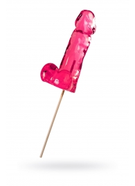 Розовый леденец в форме члена со вкусом айриш крим - 173 гр. - Sosuчki - купить с доставкой в Туле