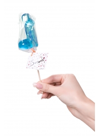 Голубой леденец в форме члена со вкусом блю кюрасао - 80 гр. - Sosuчki - купить с доставкой в Туле