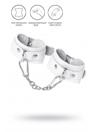 Белые узкие наручники-браслеты со скруглёнными углами - Pecado - купить с доставкой в Туле