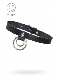 Черный чокер-ошейник с кольцом в кольце - Pecado - купить с доставкой в Туле