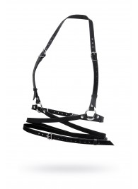 Черная кожаная портупея «Осанка» - Pecado - купить с доставкой в Туле