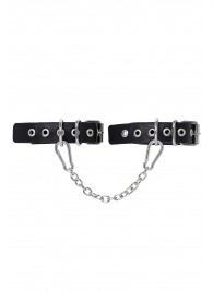 Черные оковы из одного ремешка с люверсами - Pecado - купить с доставкой в Туле