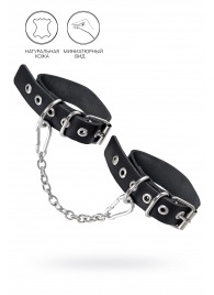 Черные оковы из одного ремешка с люверсами - Pecado - купить с доставкой в Туле