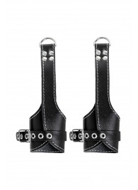 Черные подвесы с белой строчкой - Pecado - купить с доставкой в Туле