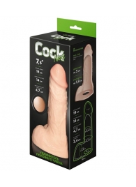 Телесный фаллоудлинитель с мошонкой Cock Next - 19 см. - LOVETOY (А-Полимер) - в Туле купить с доставкой