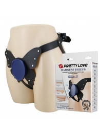 Синие трусики харнесс с платформой Caludio II - Baile - купить с доставкой в Туле