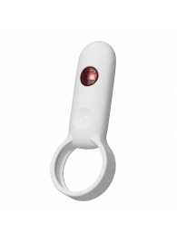 Белое эрекционное виброкольцо с пультом ДУ - Youvic - в Туле купить с доставкой