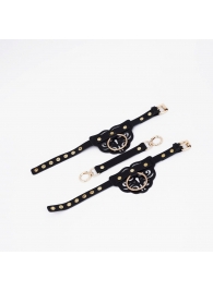 Черные оковы с золотистой фурнитурой - Crazy Handmade - купить с доставкой в Туле