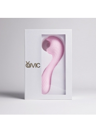 Розовый вибромассажёр с деликатными токами - Youvic - купить с доставкой в Туле