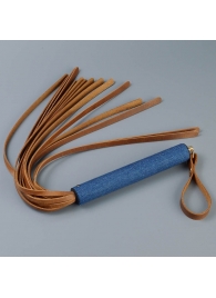 Плеть с джинсовой ручкой «Дикий Запад» - 60 см. - Sitabella - купить с доставкой в Туле