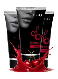 Набор из 3 съедобных лубрикантов JUJU со вкусом вишни - JuJu - купить с доставкой в Туле