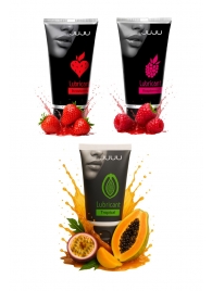 Набор из 3 съедобных лубрикантов JUJU (клубника, малина, тропические фрукты) - JuJu - купить с доставкой в Туле