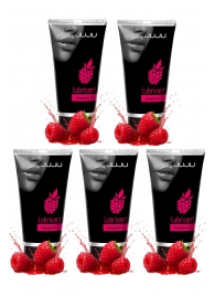 Набор из 5 съедобных лубрикантов JUJU со вкусом малины - JuJu - купить с доставкой в Туле