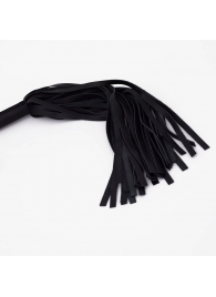 Черный кожаный флоггер - 45 см. - Crazy Handmade - купить с доставкой в Туле