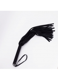 Черный кожаный флоггер - 45 см. - Crazy Handmade - купить с доставкой в Туле