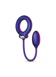 Фиолетовое эрекционное виброкольцо с анальным шариком Eclipse - ONE DC B.V. - в Туле купить с доставкой