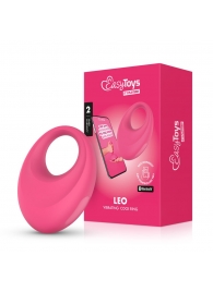 Розовое интерактивное эрекционное виброкольцо Leo - Easy toys - в Туле купить с доставкой