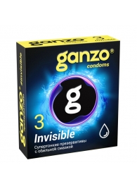 Супертонкие презервативы Ganzo Invisible - 3 шт. - Ganzo - купить с доставкой в Туле