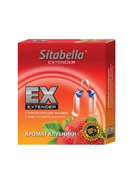 Стимулирующая насадка Sitabella Extender  Клубника - Sitabella - купить с доставкой в Туле