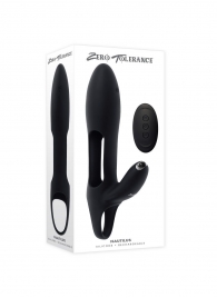 Черная насадка на пенис с вибрацией Nautilus - Zero Tolerance - в Туле купить с доставкой