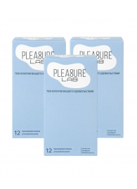Набор из 3 упаковок ультратонких презервативов Pleasure Lab (по 12 шт.) - Pleasure Lab - купить с доставкой в Туле