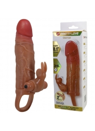 Карамельная вибронасадка с клиторальным стимулятором Osmar - 20,5 см. - Baile - в Туле купить с доставкой