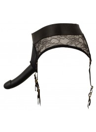 Черный женский страпон Strap-on Set: трусики и насадка - Orion - купить с доставкой в Туле