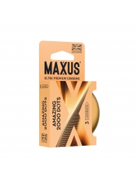 Точечные презервативы MAXUS 2000 Amazing Dots с железным кейсом - 3 шт. - Maxus - купить с доставкой в Туле