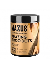 Точечные презервативы MAXUS 2000 Amazing Dots с железным кейсом - 12 шт. - Maxus - купить с доставкой в Туле